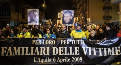  Il 23 ottobre a L'Aquila per manifestare contro la sentenza